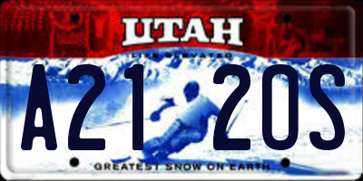 UT license plate A212OS