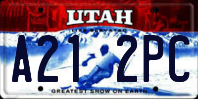 UT license plate A212PC