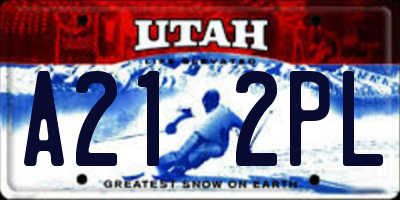 UT license plate A212PL