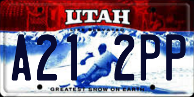 UT license plate A212PP