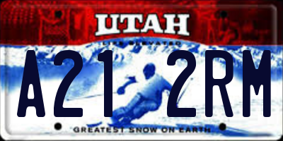 UT license plate A212RM