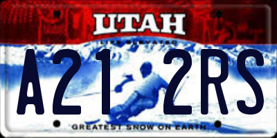 UT license plate A212RS