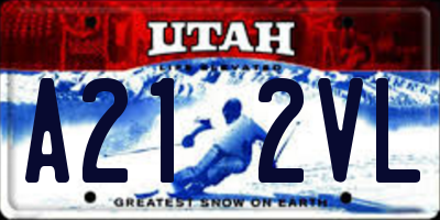 UT license plate A212VL