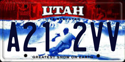 UT license plate A212VV