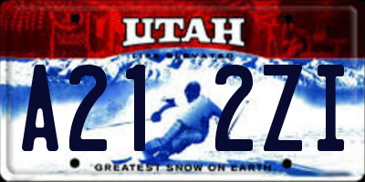 UT license plate A212ZI