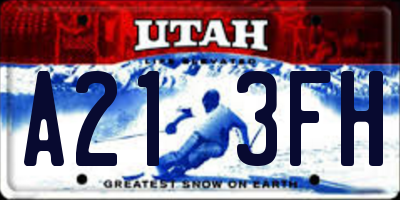 UT license plate A213FH