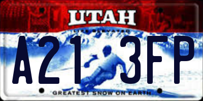 UT license plate A213FP
