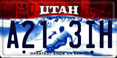 UT license plate A213IH