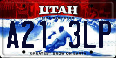 UT license plate A213LP