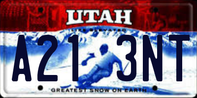 UT license plate A213NT