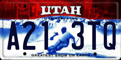 UT license plate A213TQ