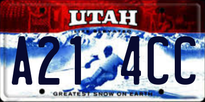 UT license plate A214CC
