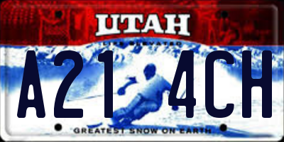 UT license plate A214CH