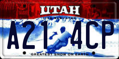 UT license plate A214CP
