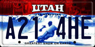 UT license plate A214HE