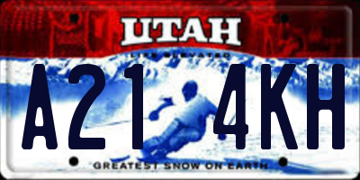 UT license plate A214KH