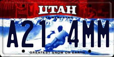 UT license plate A214MM