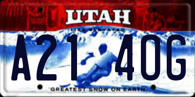 UT license plate A214OG