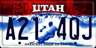 UT license plate A214QJ