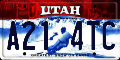 UT license plate A214TC