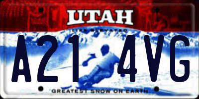 UT license plate A214VG