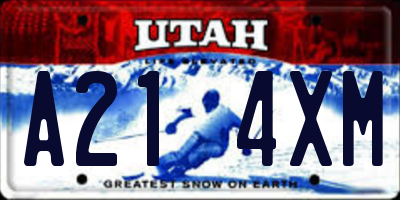 UT license plate A214XM