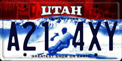 UT license plate A214XY