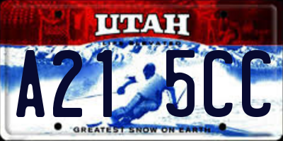 UT license plate A215CC