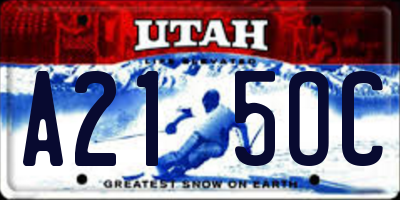 UT license plate A215OC