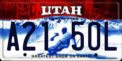 UT license plate A215OL