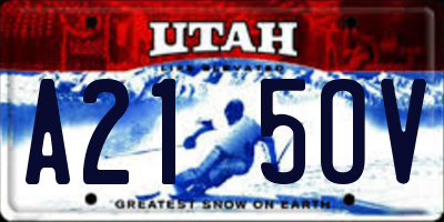UT license plate A215OV