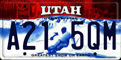 UT license plate A215QM