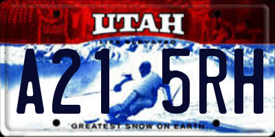 UT license plate A215RH