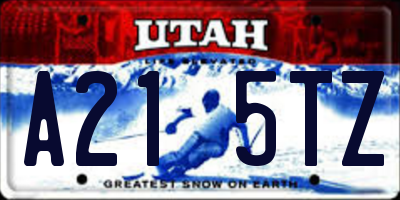 UT license plate A215TZ