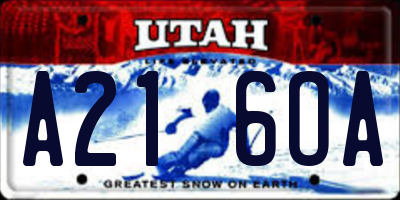 UT license plate A216OA