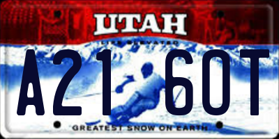 UT license plate A216OT