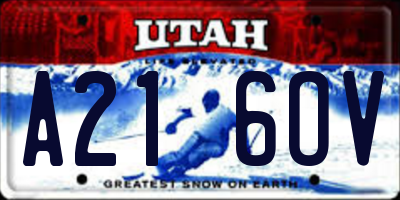 UT license plate A216OV