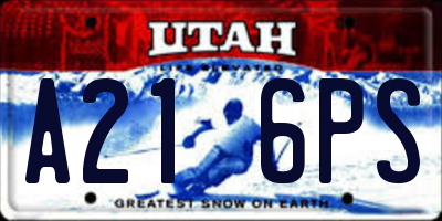 UT license plate A216PS