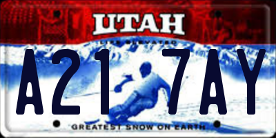 UT license plate A217AY