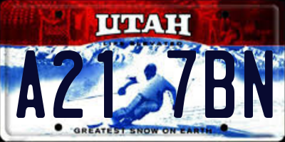 UT license plate A217BN