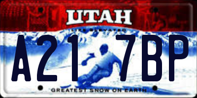 UT license plate A217BP