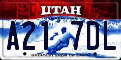 UT license plate A217DL