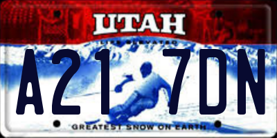 UT license plate A217DN
