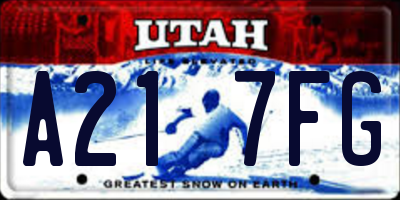 UT license plate A217FG