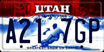 UT license plate A217GP