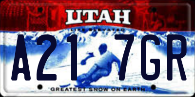 UT license plate A217GR