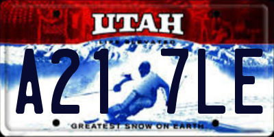 UT license plate A217LE