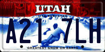 UT license plate A217LH