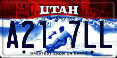 UT license plate A217LL