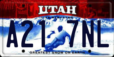 UT license plate A217NL